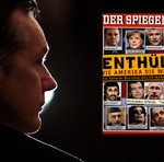 Il fondatore di Wikileaks Julian Assange e la copertina di Spiegel