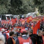 Fiom in piazza, Roma ancora blindata Landini: "Vogliamo cambiare questo Paese"